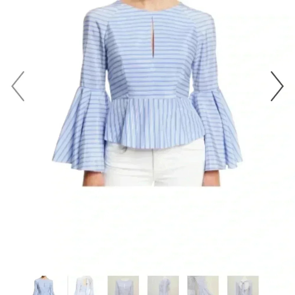 Nwot Milly Luna bell sleeve top - Picture 3 of 10